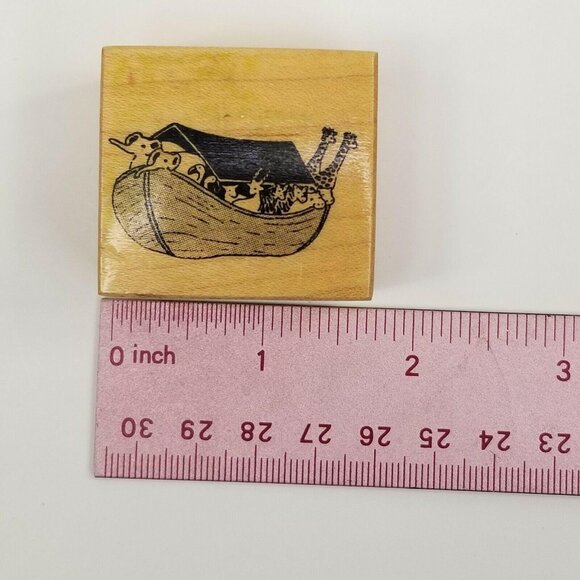 PSX 1987 Vintage Noah's Ark Rubber Stamp Scrapbooking Elephant Giraffe Animals - Picture 7 of 8